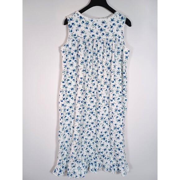 Eileen West Floral Nightgown Large Boho Ballet Cottagecore Lace Ribbon Trim Trad - Picture 4 of 5
